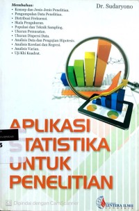 Image of Aplikasi statistika untuk penelitian