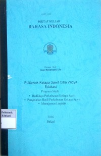 Image of Bahasa indonesia: diktat kuliah