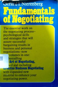 Image of Fundamentals of negotiating