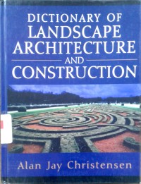 Image of Dictionary of landscape architecture and construction