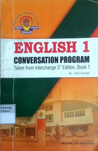 Image of English 1: conversation program, taken from interchange 3rd edition, book 1