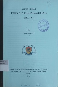 Image of Etika dan komunikasi bisnis: modul kuliah