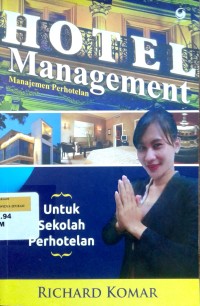 Image of Hotel management = Manajemen hotel : untuk sekolah perhotelan