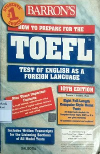 Image of How to prepare for the toefl test: test of english as a foreign language