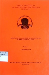 Image of modul praktikum : Kerja bangku, permesinan dan pengelasan