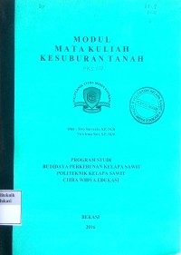 Image of Kesuburan tanah modul mata kuliah