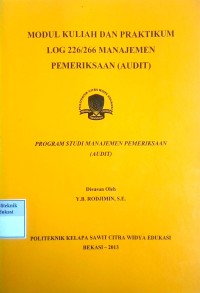 Image of Manajemen pemeriksaan (audit): modul kuliah dan praktikum