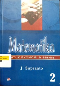 Image of Matematika: untuk ekonomi & bisnis