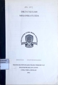 Image of Mekanika fluida: diktat kuliah