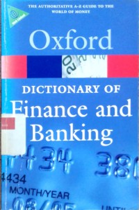 Image of A dictionary of finance and banking