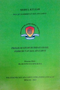 Image of Pembibitan kelapa sawi: modul kuliah