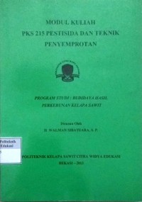 Image of Pestisida dan teknik penyemprotan: modul kuliah