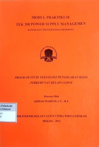 Image of Power supply managemen: modul praktikum