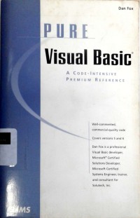Image of Pure Visual Basic A code Intensive Premium Reference