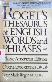Image of Roget'sthesaurus of English words and phrases