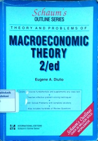 Image of Theory and problems of macroeconomic theory