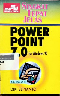 Image of Singkat tepat jelas powerpoint 7.0 for windows 95