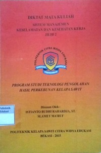 Image of Sistem manajemen keselamatan dan kesehatan kerja: diktat mata kuliah