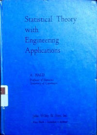 Image of Statistical theory with engineering applications