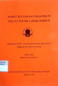 Image of modul kuliah dan praktikum TEK 112 Teknik Laboratorium