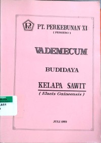 Image of Vademecum Budidaya kelapa sawit